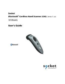 Socket Bluetooth Cordless Hand Scanner User's Guide