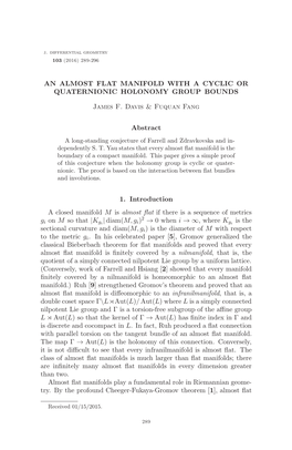 An Almost Flat Manifold with a Cyclic Or Quaternionic Holonomy Group Bounds