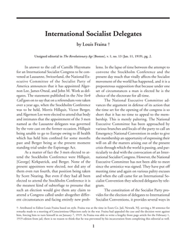 International Socialist Delegates [Jan