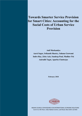 Accounting for the Social Costs of Urban Service Provision