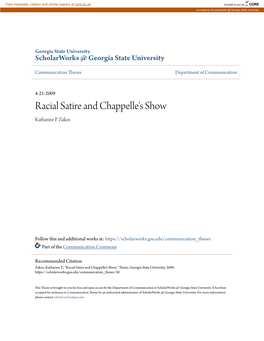 Racial Satire and Chappelle's Show Katharine P