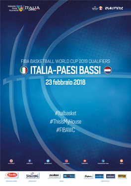 ITALIA-PAESI BASSI 23 Febbraio 2018