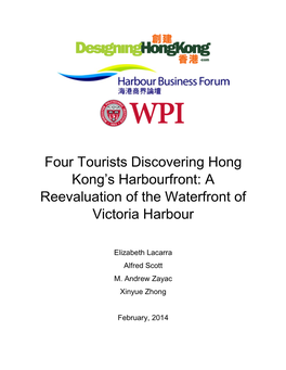 Four Tourists Discovering Hong Kong's Harbourfront: A