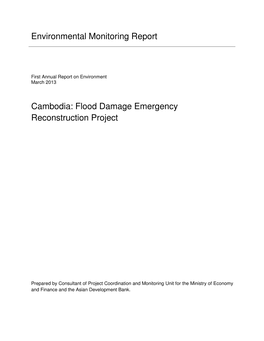 Environmental Monitoring Report Cambodia: Flood Damage
