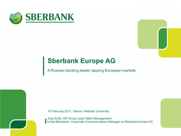 Sberbank Europe AG