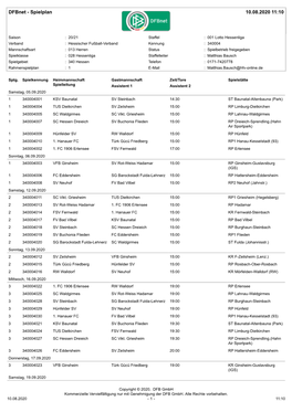 Spielplan 10.08.2020 11:10