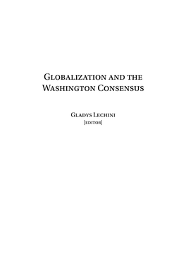 Globalization and the Washington Consensus