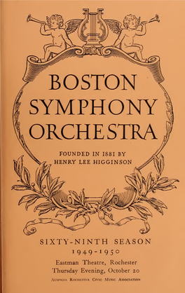 Boston Symphony Orchestra Concert Programs, Season 69, 1949