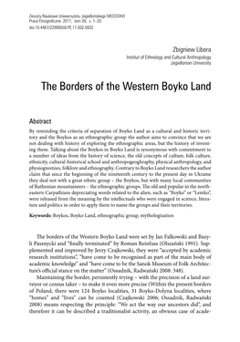 The Borders of the Western Boyko Land