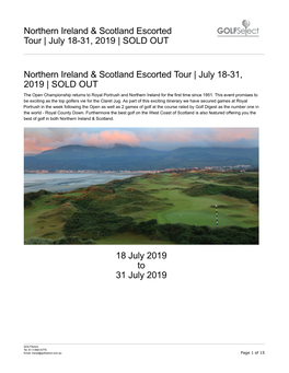 Northern Ireland & Scotland Escorted Tour