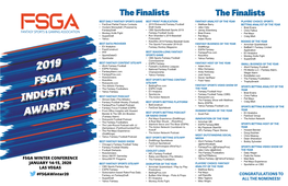 Fsga Industry Awards Fsga Industry Awards