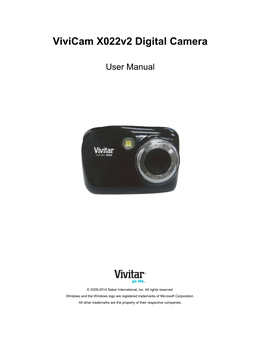 Download User Manual for Vivitar Vivicam X022v2 Digital Camera