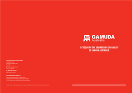 Introducing the Engineering Capability of Gamuda Australia