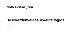 Nota Zienswijzen