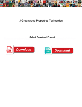 J Greenwood Properties Todmorden