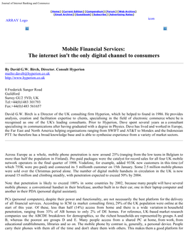 Journal of Internet Banking and Commerce