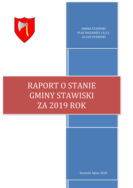 Raport O Stanie Gminy Stawiski Za 2019 Rok