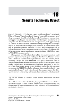 Seagate Technology Buyout