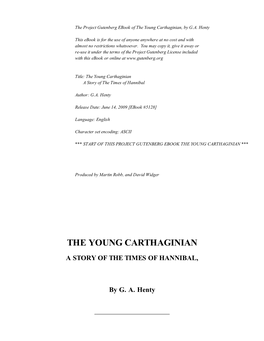 The Young Carthaginian, by G.A