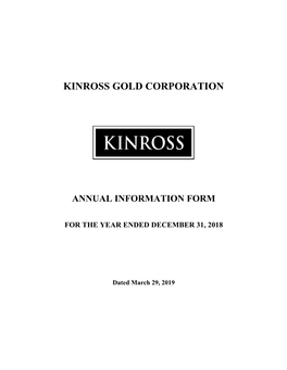 Kinross Gold Corporation