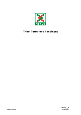 Ticket Terms and Conditions