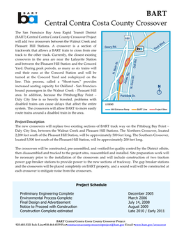 BART Central Contra Costa County Crossover