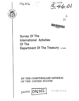 B-154506 Survey of the International Activities of the Department of The