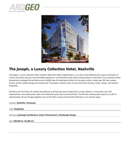 The Joseph, a Luxury Collection Hotel, Nashville