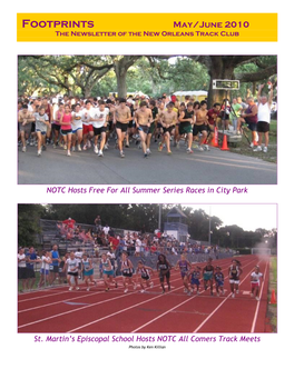 Footprints May/June 2010 the Newsletter of the New Orleans Track Club