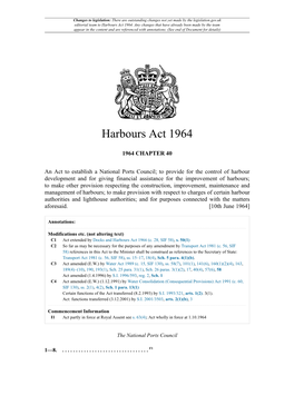 Harbours Act 1964