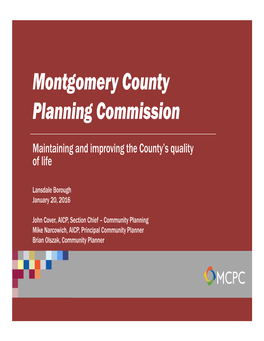 Montgomery County Planning Commission