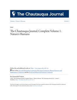 The Chautauqua Journal, Complete Volume 1: Nature's Humans
