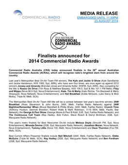 Commercial Radio Awards