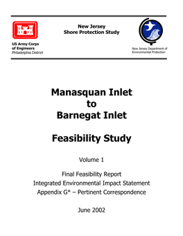 Manasquan Inlet to Barnegat Inlet Feasibility Study