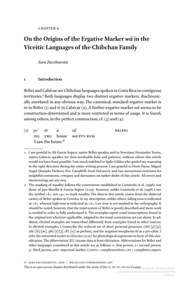 On the Origins of the Ergative Marker Wã in the Viceitic Languages of The