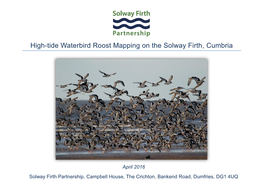 High-Tide Waterbird Roost Mapping on the Solway Firth, Cumbria