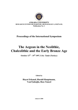 The Early Bronze Age Sites of Lesbos and the Madra Çay Delta