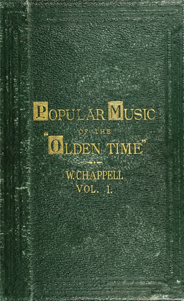 The Ballad Literature and Popular Music of the Olden Time : a History Of