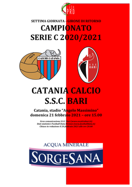 Catania Calcio S.S.C. Bari