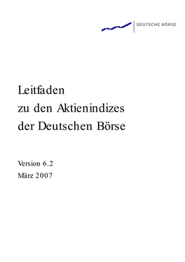 Leitfaden Zu Den Aktienindizes Der Deutschen Börse