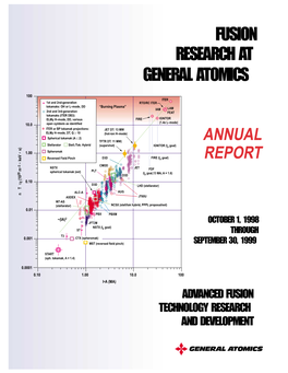 Annual Report Fusion Research at General Atomics