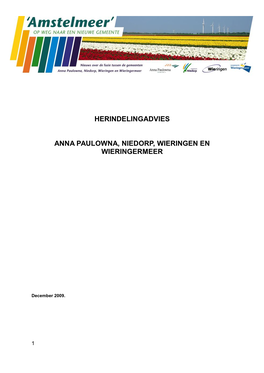 Herindelingadvies Anna Paulowna, Niedorp