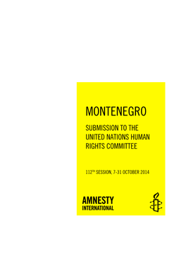 Montenegro Submission to the United Nations Human Rights Committee