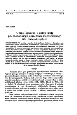 Górjly. 'Kinlergd Idoingwołg. Pn.-Zachodniego. Obrzeżenia Mezozoicznego .Gór ..Swiętokrzyskich