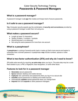 Passwords+ Password Managers Handout.Docx