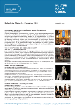 Projektübersichten Kultur 2015-2019