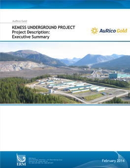 F.1 0196303-0001 Project Description for Kemess Underground Project