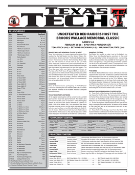 Undefeated Red Raiders Host the Brooks Wallace