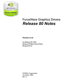 Release 80 Notes