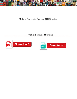 Meher Ramesh School of Direction Putters